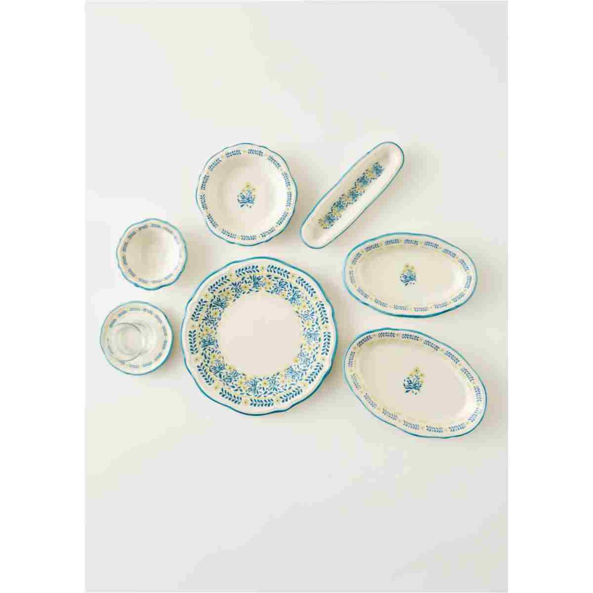 Bella Maison Liana Stoneware 26 Parça 6 Kişilik Kahvaltı Takımı Mavi - Görsel 14