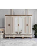MONZIO Milen 6 Kapaklı Çekmeceli Gardırop %100 MDF