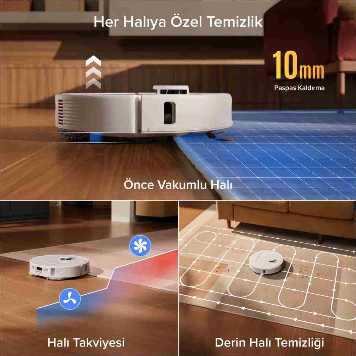 Roborock Qrevo L Pro Akıllı Robot Süpürge 18.500 Pa - Beyaz - Görsel 7