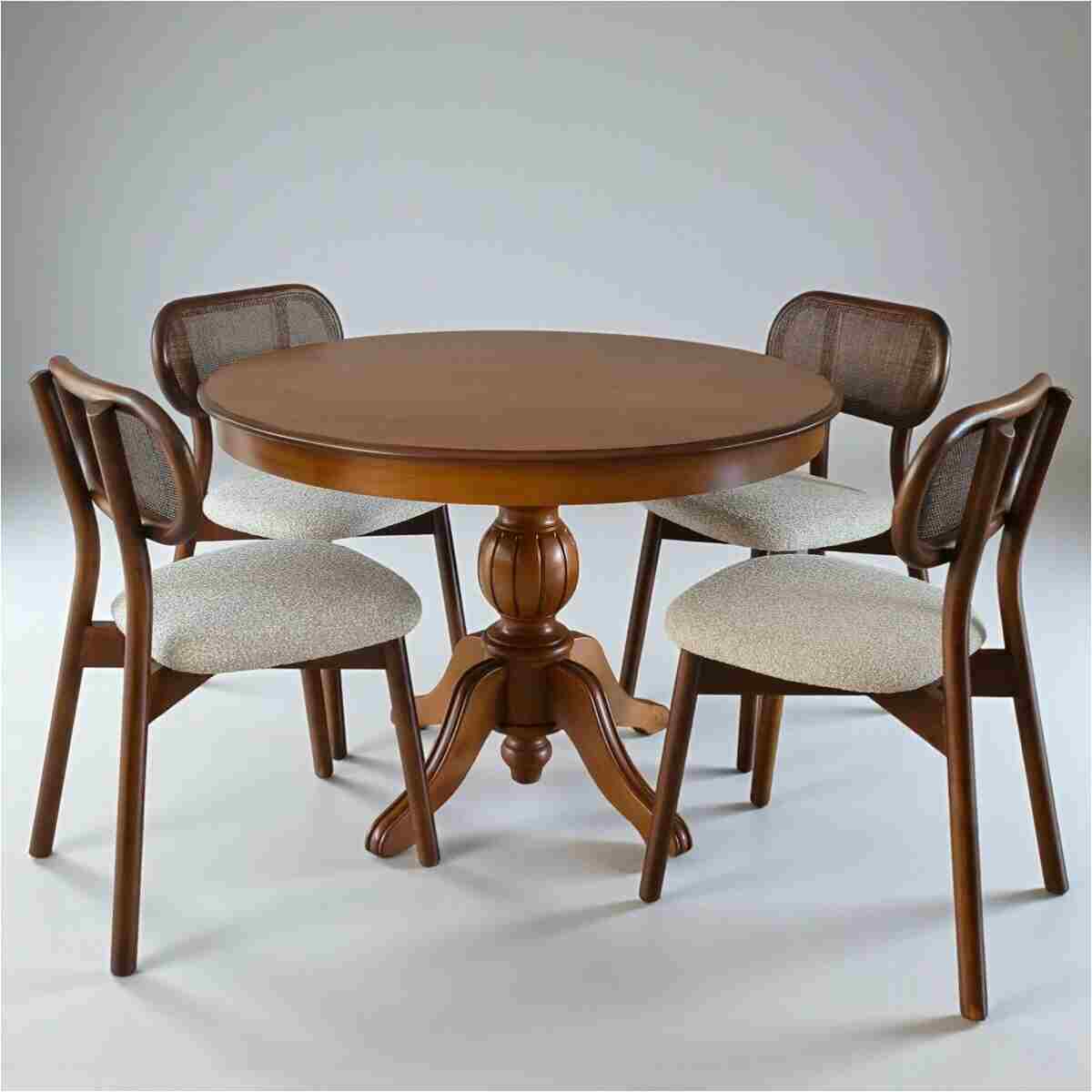 KleinHaus Furniture İbiza Masa Takımı, Ahşap Masa Takımı, 4 Sandalyeli Mutfak, Salon Masa Takımı - Görsel 10