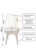 MEDA CONCEPT 80x130(KAPALI) 80x170(AÇIK) Yemek Odası Takımı Mutfak Masası Takımı Yemek Masası 6 Kişilik - Görsel 5