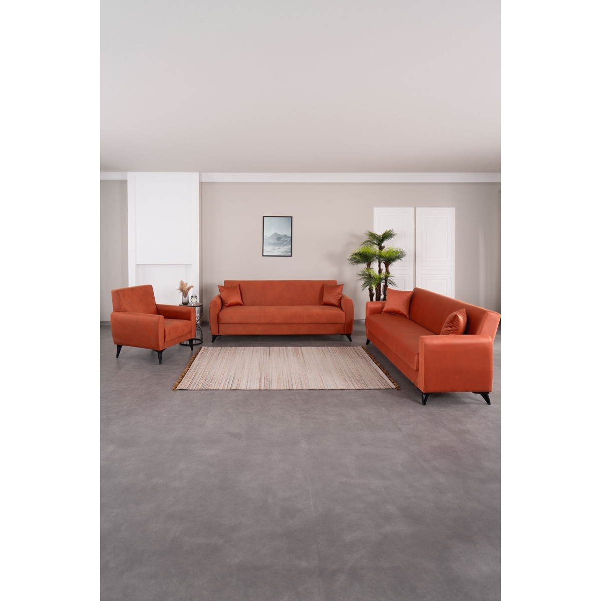 Kilim Mobilya Dove Yüksek Ayaklı 3 2 B Koltuk Takımı Krem - Görsel 7