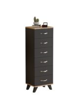AEKA AE-3038 Belinda 6 Çekmeceli Antrasit Gri Şifonyer Komodin 132*45*36 cm - Görsel 6