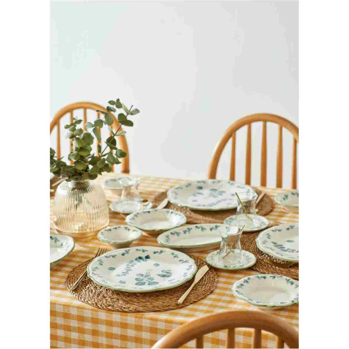 Bella Maison Ocaliptus Stoneware 26 Parça 6 Kişilik Kahvaltı Takımı Yeşil - Görsel 11