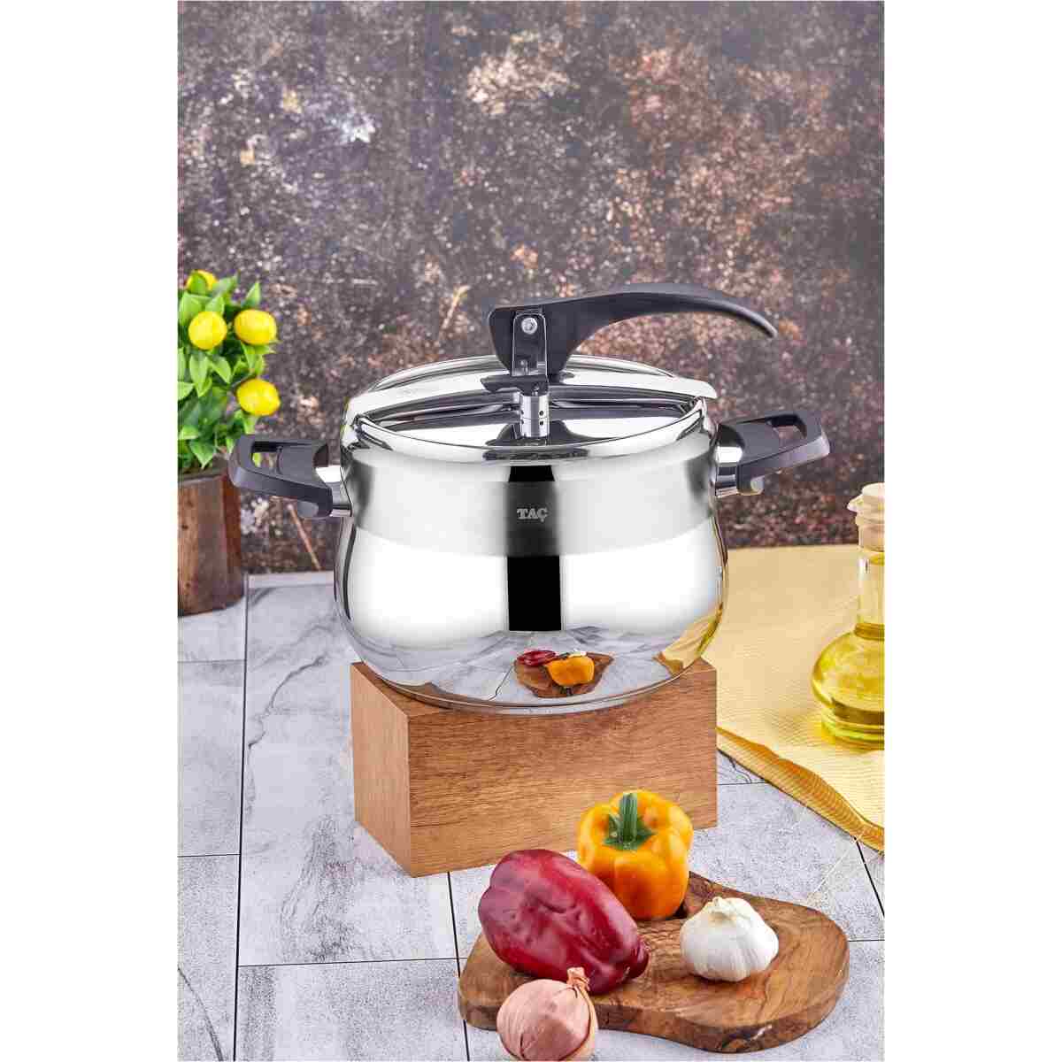 Taç Bengü Pro Düdüklü Tencere 8 Litre Siyah – Tac-4624 - Görsel 2