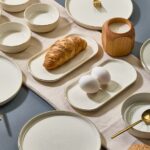 Kitchen Life 14 Parça 6 Kişilik Altın Yaldızlı Kahvaltı Takımı Caotıc Gold -Lüx Kahvaltılık Sunum Seti Tabağı
