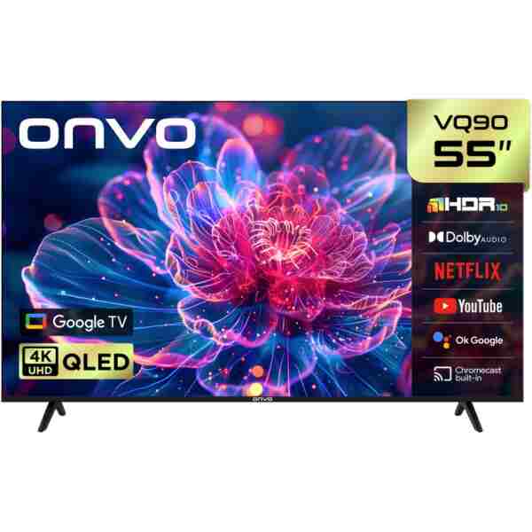 ONVO 55VQ90F3UA 55'' 140 Ekran Uydu Alıcılı 4K Ultra HD Google Smart QLED TV