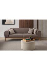 EDSY HOME Rebull 3+1 Koltuk Takımı Kahverengi + Sütlü Kahve - Görsel 2