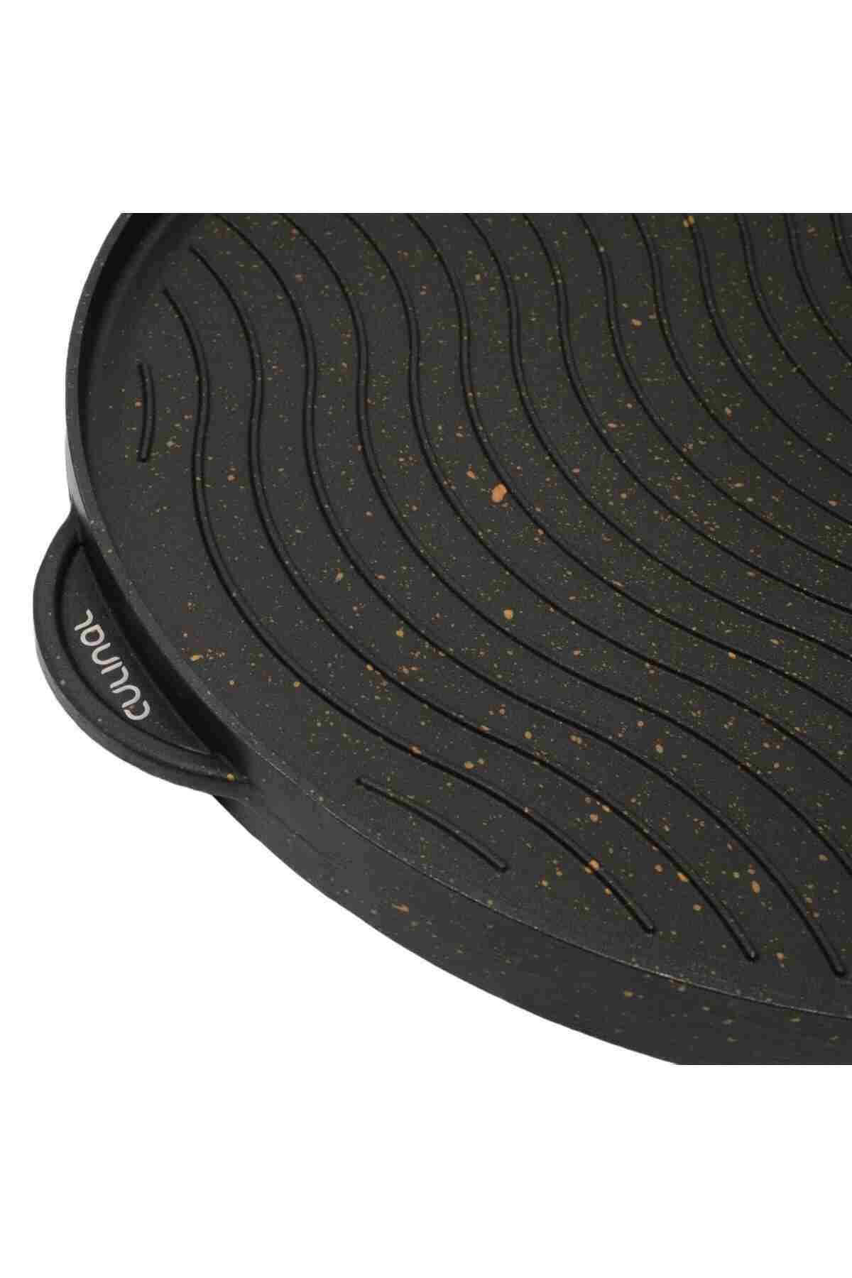 Culinal Çift Taraflı Döküm 36cm Bazlama Pizza Grill Gözleme Tavası - Görsel 13