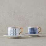English Home Rabecca New Bone China Kahve Fincan Takımı 4 Parça 2 Kişilik Lacivert