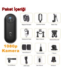 İMEXTECH Mini 1080P Wıfı Aksiyon Kamerası Vücut Kamerası Giyilebilir Video Kaydedici