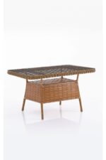 Evdemo Eren Rattan Puflu Bahçe Balkon Takımı 3+1+1 Kahve - Görsel 4