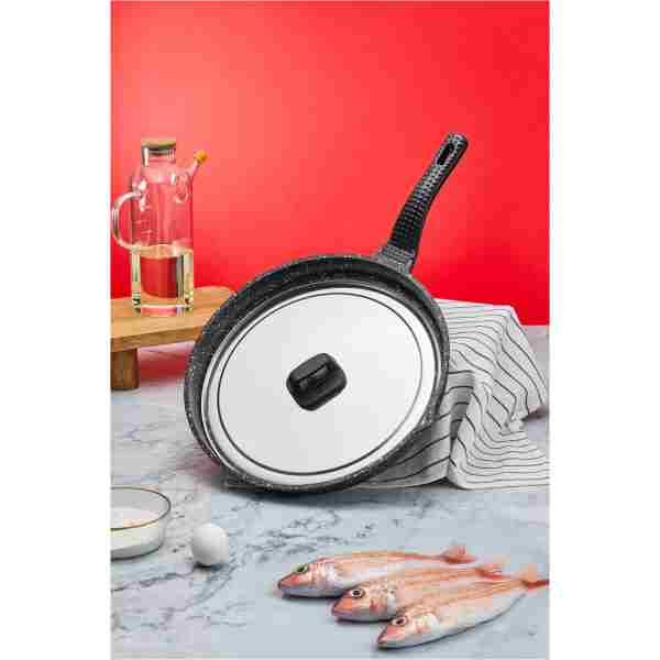 Taç Döküm Granit Balık Tavası 34 Cm