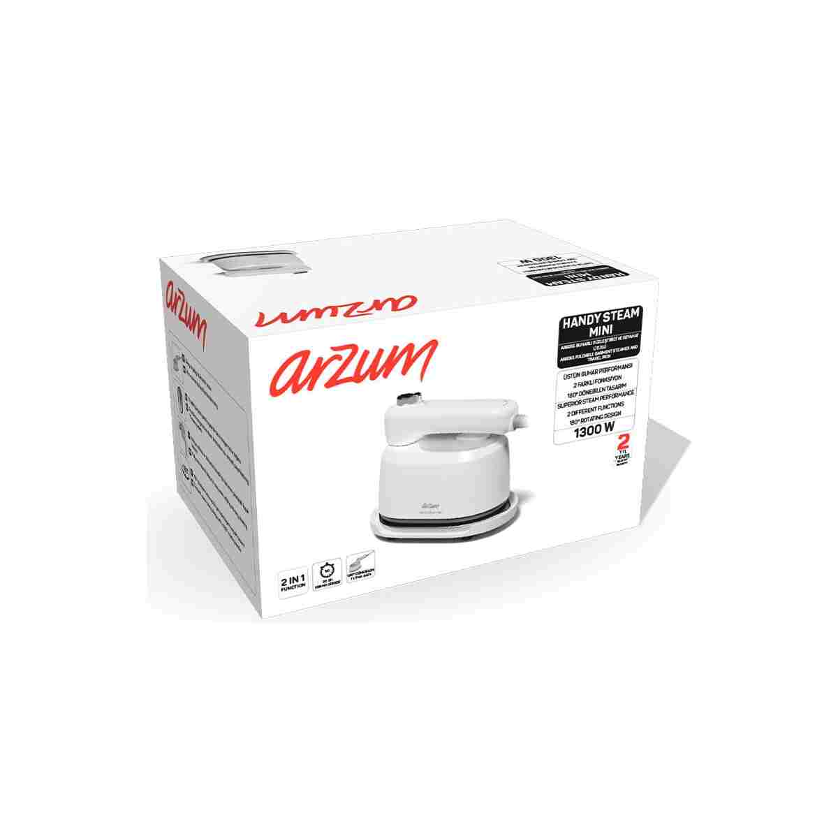 Arzum AR6055 Handy Steam Mini Buharlı Düzleştirici ve Seyahat Ütüsü, Dikey Buharlı Kırışık Giderici - Görsel 10