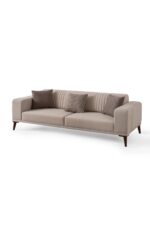 EDSY HOME Regnar 3+3+1+1 Koltuk Takımı Sütlü Kahve + Kahverengi - Görsel 7