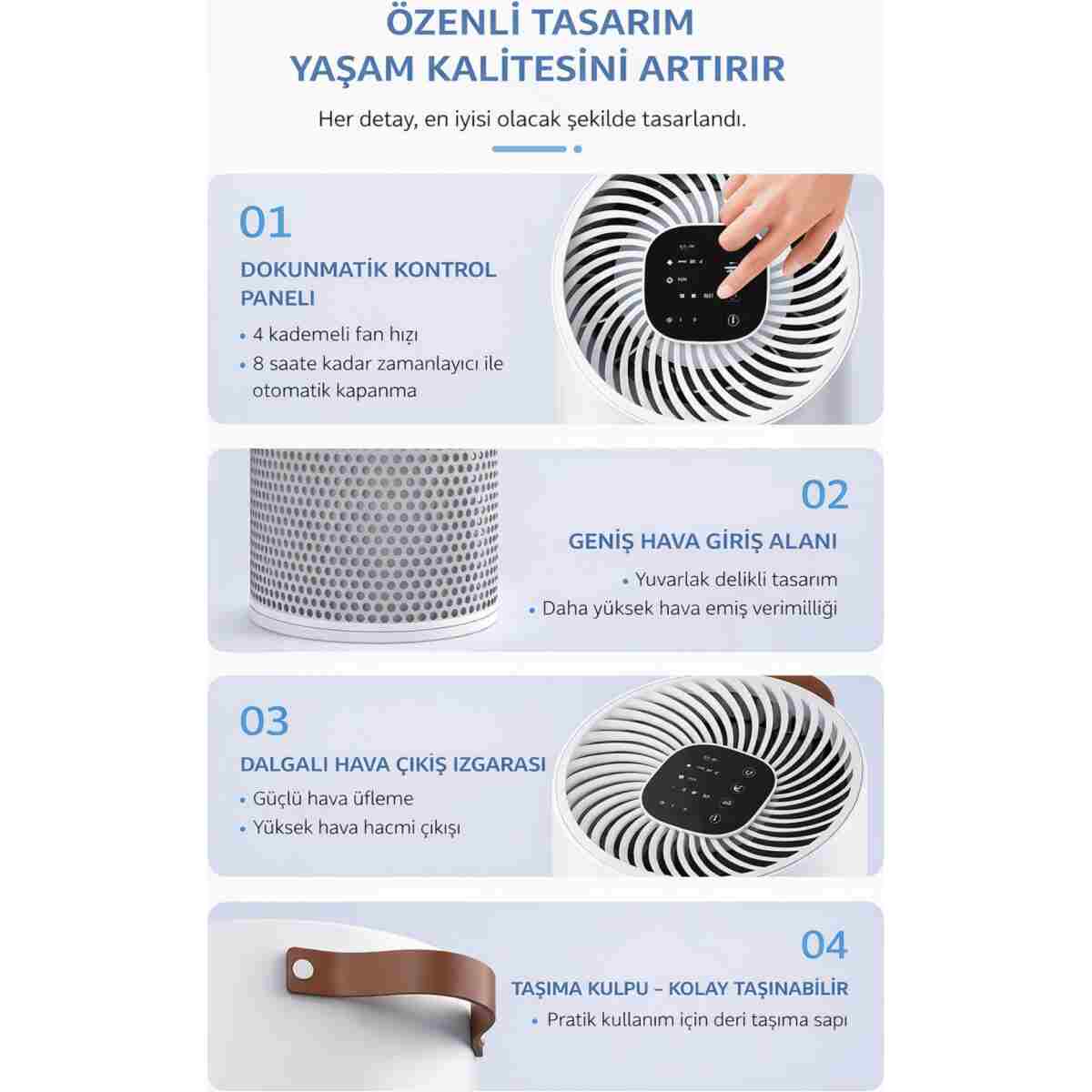 Kurutek HT35 (HEPA + CARBON) Hava Temizleme Cihazı - Görsel 3