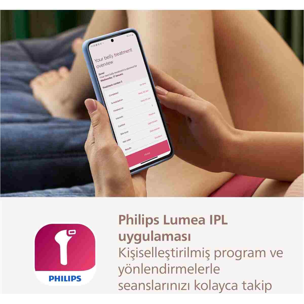 Philips Lumea 8000 Serisi BRI940/00 IPL Tüy Alma, Vücut için 1 Başlık, Çanta - Görsel 6