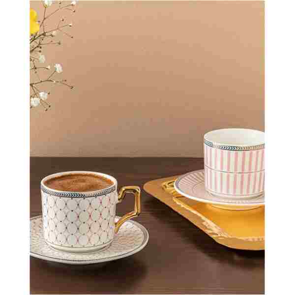 English Home Rabecca Porselen 2'li Kahve Fincan Takımı 90 Ml Pembe