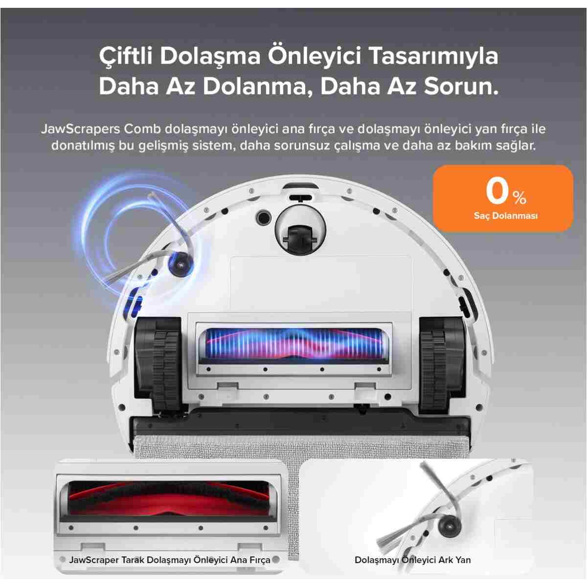 Roborock Vacuum Q8 Max Pro Robot Süpürge Beyaz - Görsel 3