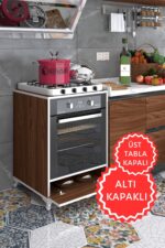 Kenzlife Ankastre Modülü Kabini Krom Byz Fırın Ocak Dolabı Kapaklı Ayaklı Sabit Tabla - Görsel 7