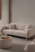 EDSY HOME Regnum Koltuk Takımı 3+3+1+1 Taş Renk - Görsel 4