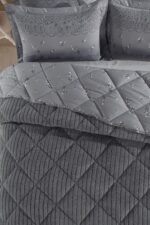 Otelonia Striped Jakarlı Wellsoft Tek Kişilik Uyku Seti Lastikli Çarşaflı 3 Parça - Görsel 5