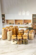Karçiçeği Home Vakumlu, Bambu Kapaklı 18 Parça Cam Kavanoz Ve Çeyiz Seti 1300-800-500 ml - Görsel 4