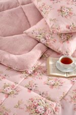 MARLA HOME Çift Kişilik Çift Taraflı Welsoft Yorgan Seti | Wellsoft Battaniye | Pofuduk Yumuşak | Pudra Rose - Görsel 2