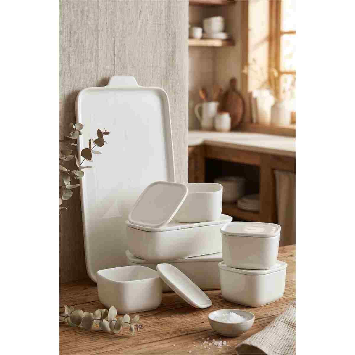ACAR Pure White 13 Parça Porselen Kahvaltılık - Vakumsuz Kapak - Görsel 3
