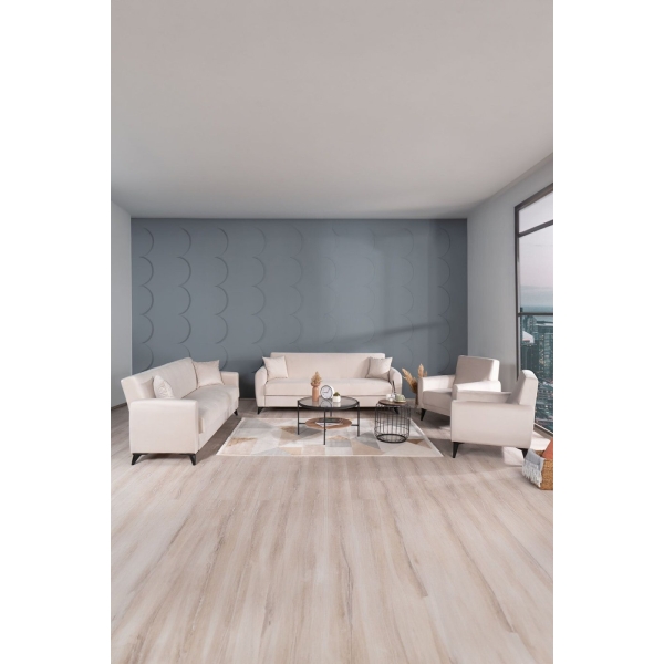 Kilim Mobilya Dove Yüksek Ayaklı 3 3 B B Koltuk Takımı Krem