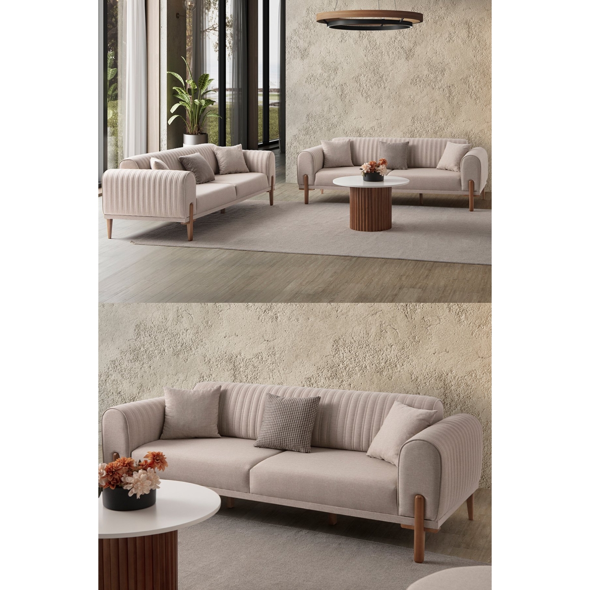 EDSY HOME Galata 3 3 Koltuk Takımı Krem - Görsel 9