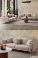 EDSY HOME Galata 3 3 Koltuk Takımı Krem - Görsel 9