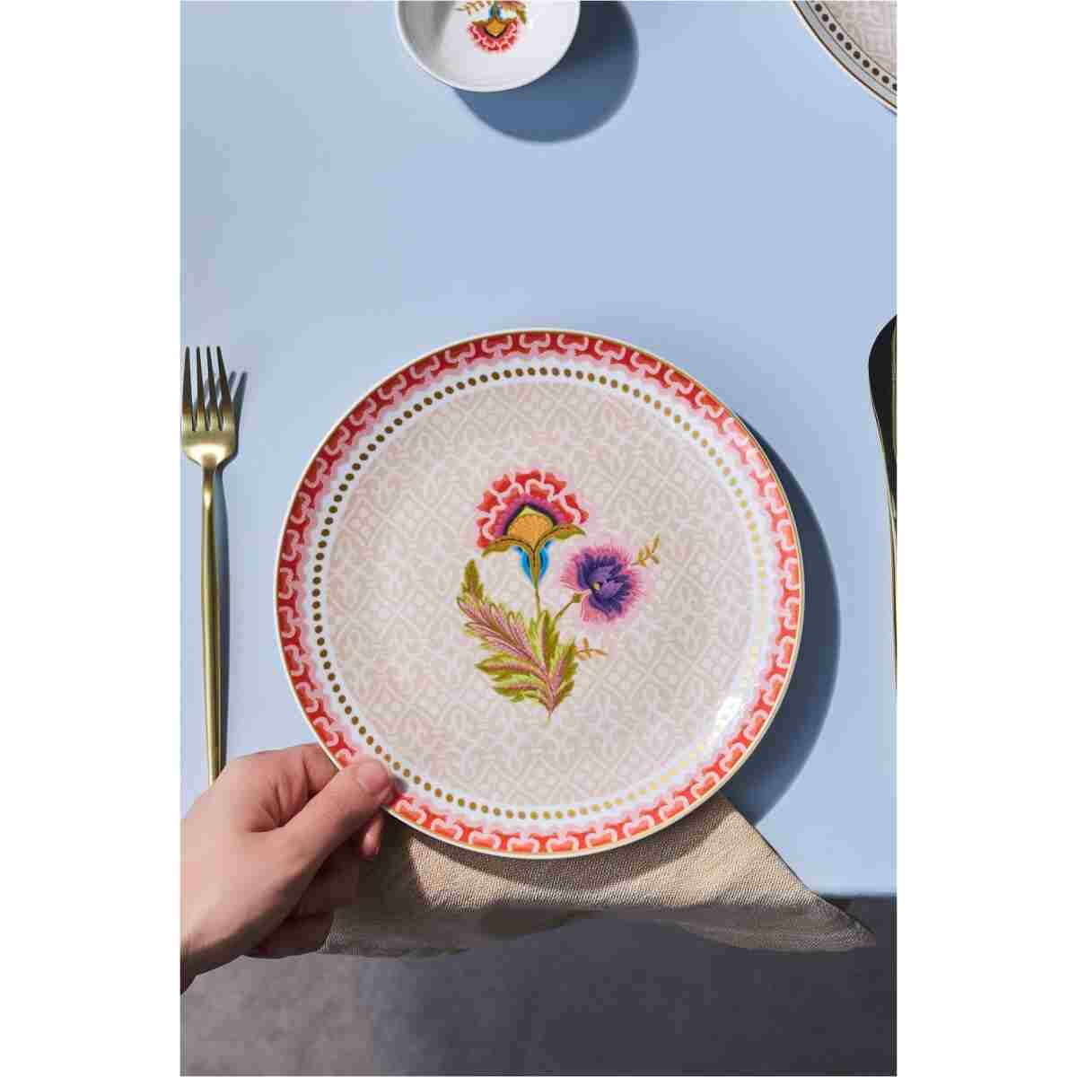 Karaca Forever Bone Spello 26 Parça 6 Kişilik Kahvaltı Takımı Pink - Görsel 6