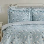 Karaca Home Daisy %100 Pamuk Çift Kişilik Nevresim Takımı Mint Mavi (PP)