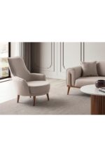 EDSY HOME Riva 3+3+1+1 Koltuk Takımı Sütlü Kahve - Görsel 8
