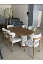 Home Bohem ahşap masa sandalye takımı - Görsel 4