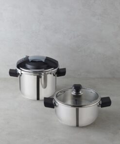 English Home Impera Çelik 2'li Düdüklü Tencere Seti 4 + 6 L Siyah - Gri