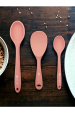 Multiamo İvory Sert Uçlu Isıya Dayanıklı Yanmaz Yapışmaz Silikon Kaşık 28 Cm-20 cm/Kısa Kaşık 22 Cm - Görsel 7