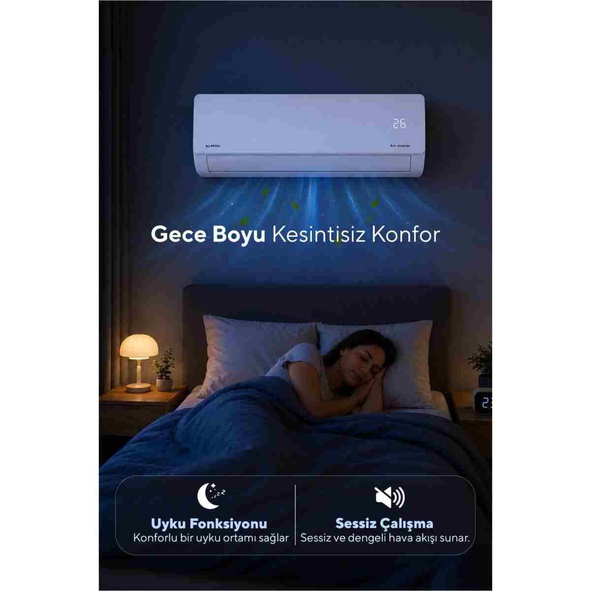KUMTEL Hinoki KMSAC-12 12.000 Btu A++ Inverter Duvar Tipi Split Klima (Montaj Dahil) - Görsel 7