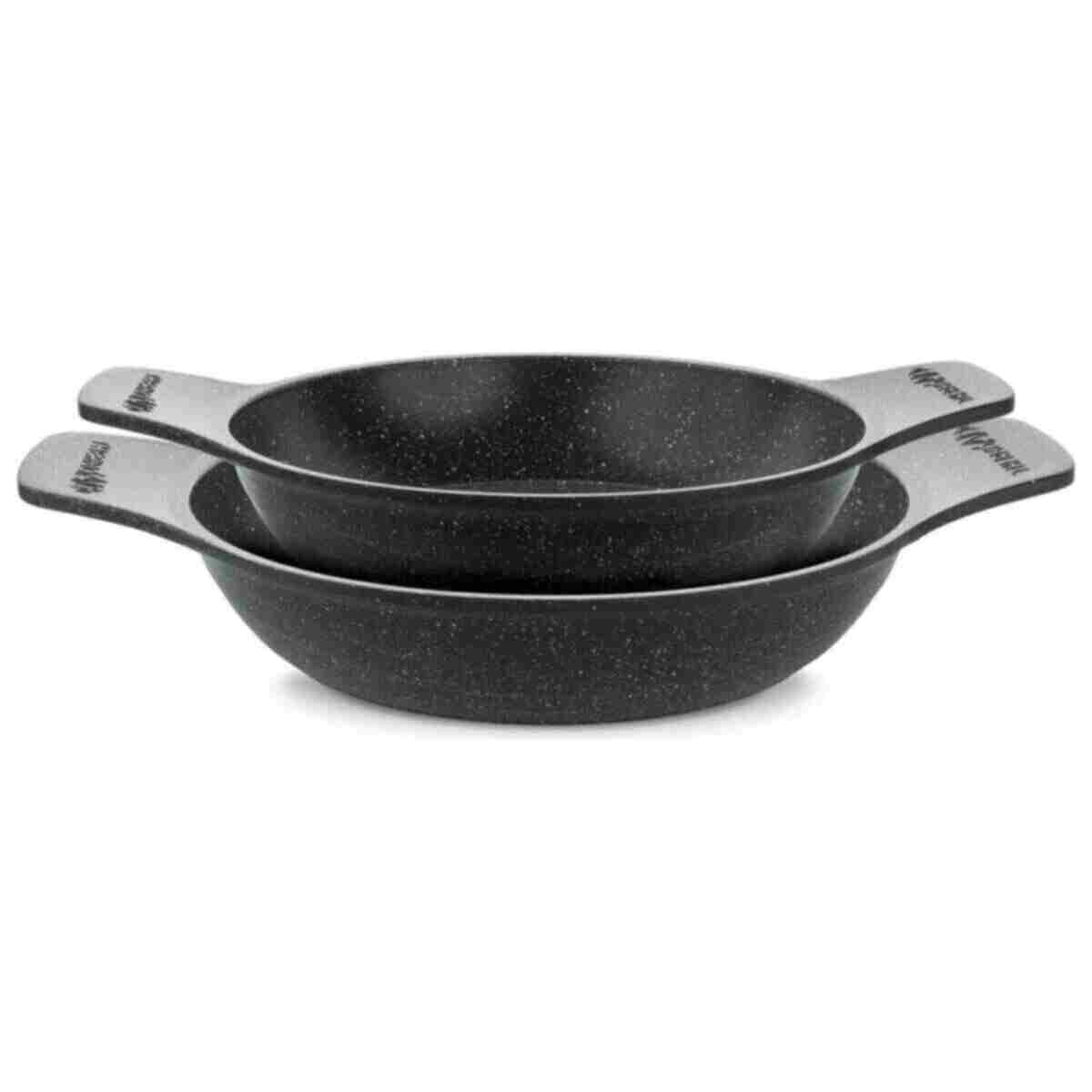 ThermoAD 2'li Güveç Sahan Seti Granit Döküm Tava Seti 20cm 22cm - Görsel 3