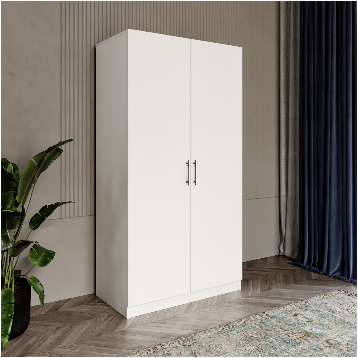 Mufi WooD %100 Mdf Iki Kapaklı Yüklük - Iki Kapaklı Dolap - Çok Amaçlı Gardrop - Görsel 7
