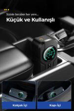 ROBO 4'ü 1 Arada Şarjlı Akü Ateşleyici Lastik Şişirici Powerbank Led Işık 150psi Yüksek Basınçlı - Görsel 14