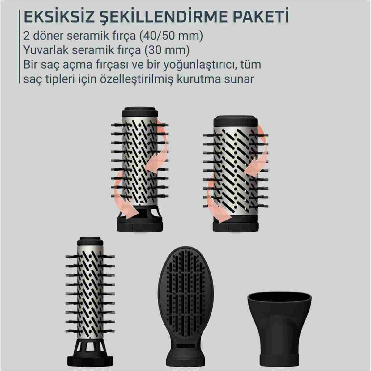 Rowenta Brush Activ 1000 W Saç Kurutma Fırçası UB9540F0 - Görsel 9
