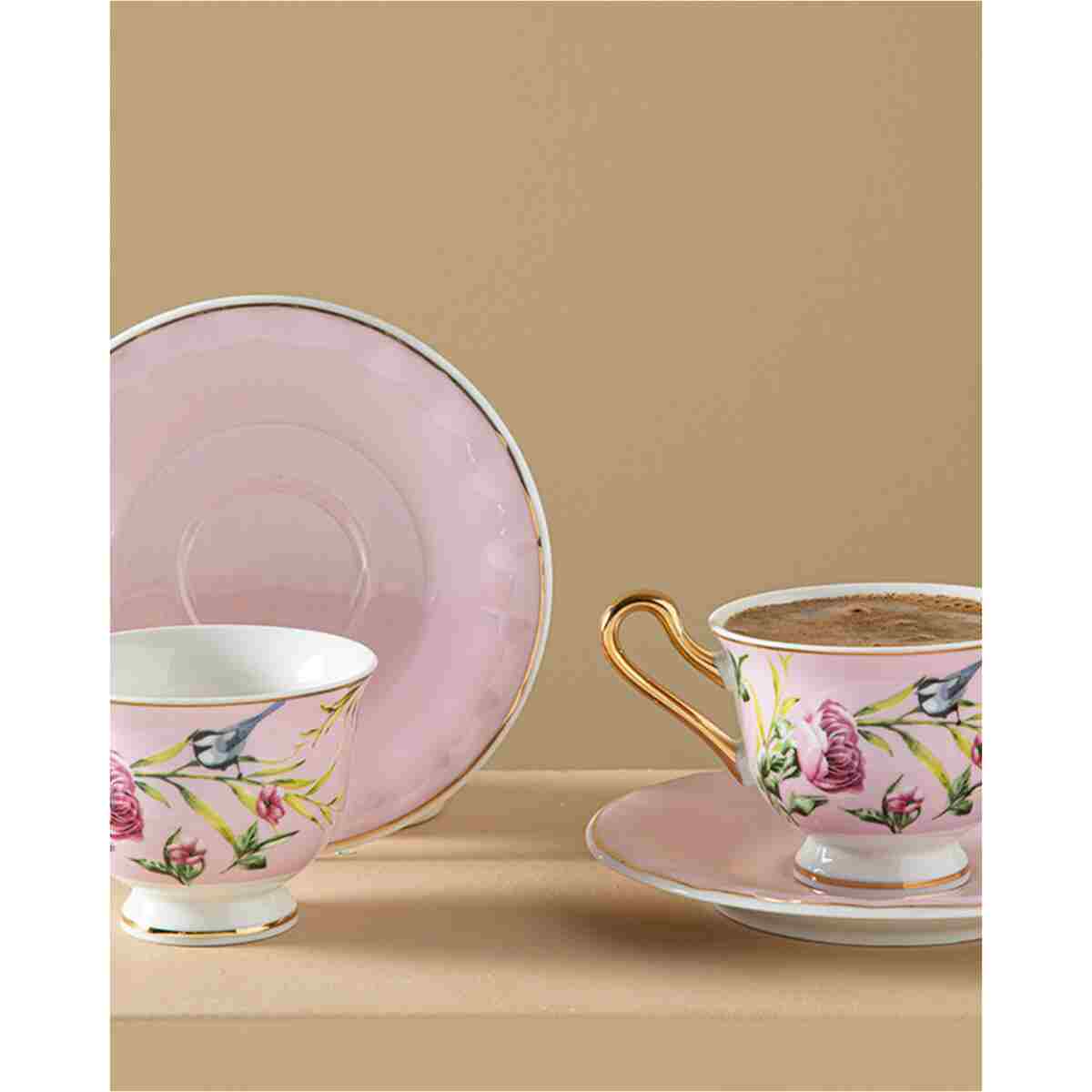 English Home Vanilla New Bone China 4 Parça 2 Kişilik Kahve Fıncan Takımı 90 Ml Açık Sarı - Görsel 4
