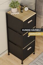 Bino Çok Amaçlı Organizer Şifonyer Komodin Düzenleyici 3 Katlı 3 Çekmeceli - Görsel 6