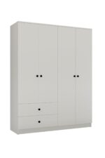 Metalia Gm 077 Novado Düğme Kulplu 4 Kapı 2 Çekmeceli Gardırop - Görsel 5