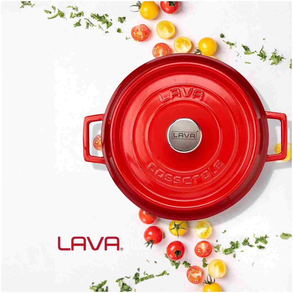 Lava Döküm Çok Amaçlı Yayvan Tencere. Trendy Serisi Çap(Ø)28cm. - Görsel 7