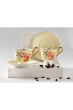 English Home Miranda New Bone China 4 Parça 2 Kişilik Kahve Fincan Takımı Lacivert - Görsel 4