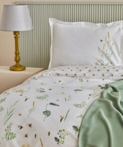 Karaca Home Herbal %100 Pamuk Çift Kişilik Nevresim Pike Set Beyaz - Görsel 3