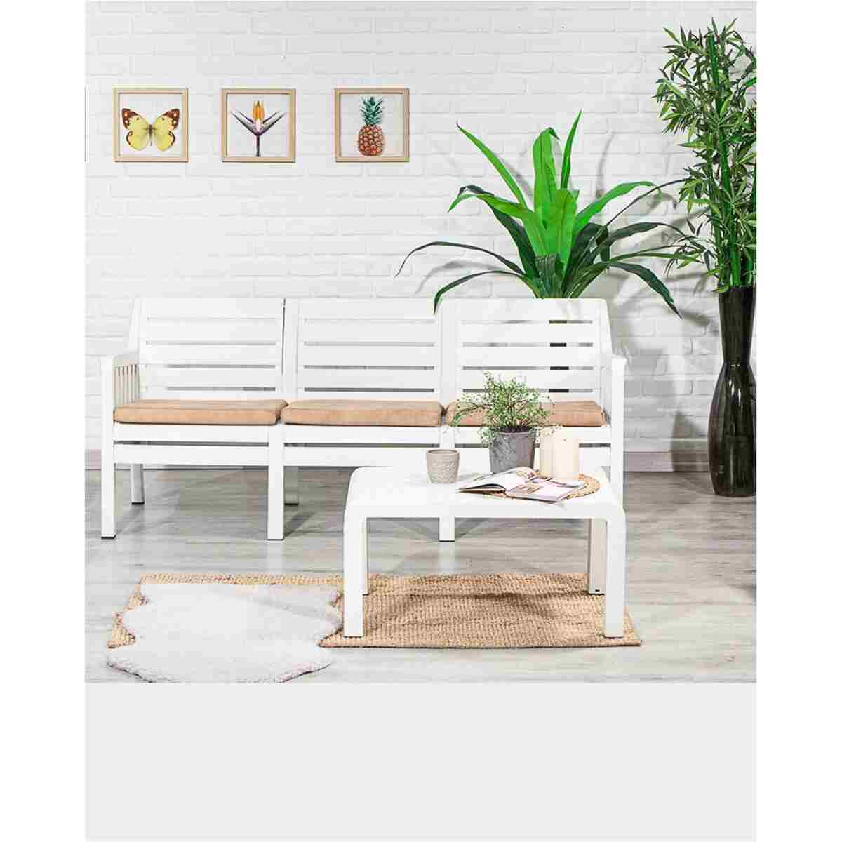 Modalife Lara 3 1 1 S Bahçe Takımı Beyaz - Görsel 8